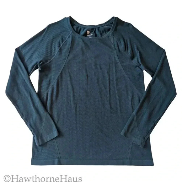 ALL IN MOTION Dark Teal Active Top Size XL Long Sleeve Run Top Thumbholes - Picture 1 of 6